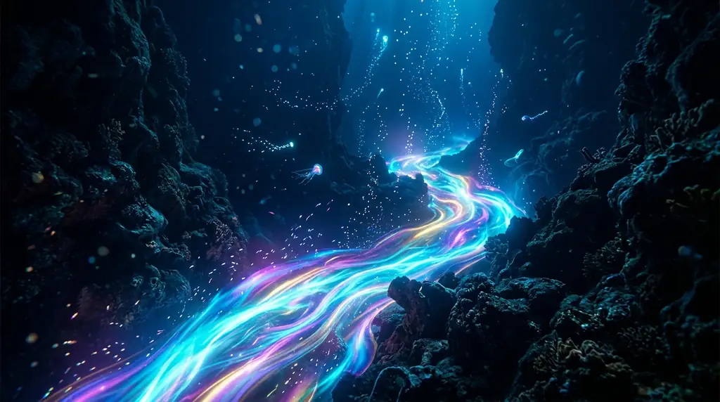 Glowing deep oceanic background